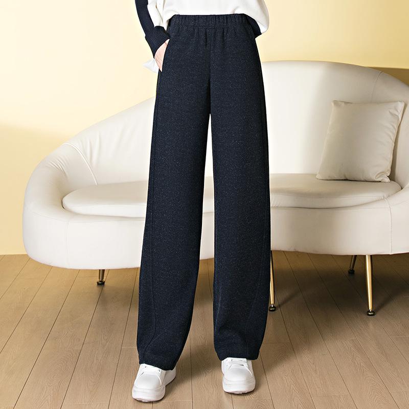 Women s Autumn/Winter 2025 Mulberry Silk Wool Gabardine Cropped Straight-Leg Pants S темно-синий