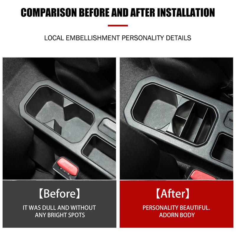 Getränkehalter Aufbewahrungsbox Organizer Containerhalter für Suzuki Jimny 2019-2024 Autoinnenausstattung