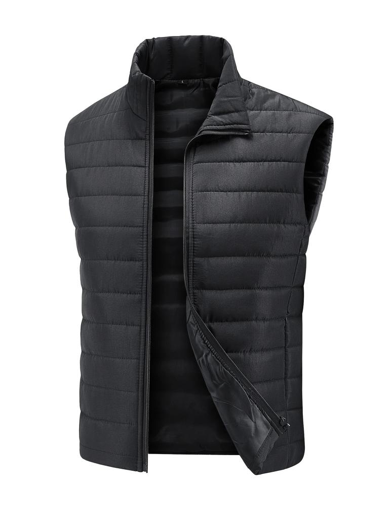 Gilet Casual Homme Jeu Animal Léger Sans Manches Fermeture Éclair Vêtement d'Extérieur Gilet Chaud d'Extérieur avec Poches Blouses de Travail