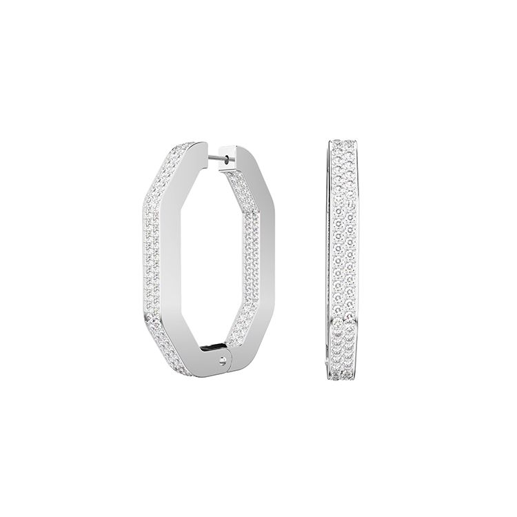 Swarovski Dextera Fashionable Casual Versatile Rhodium Plated Earrings Women earrings 5639099 Box (Random Color)