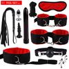 Sexy Nylon BDSM Kits Plush Sex Bondage Set Handcuffs Sex Games Whip Gag Nipple Clamps Sex Toys For Couples Exotic