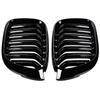 2 STK Bil Front Støtfanger Grill Grill Trim Strip Deksel Nyre Sport Dobbel Line Lamell For BMW X3 X4 F25 F26 2014 2015 2016