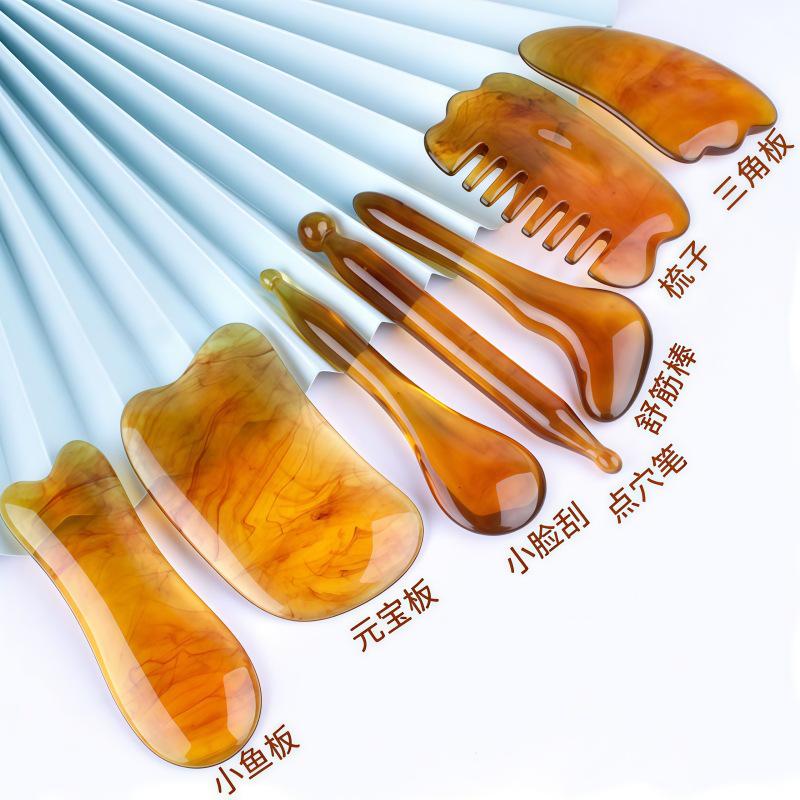 Facial Meridian Lifting Brush & Foot Acupoint Acupressure Pen Gua Sha Massager