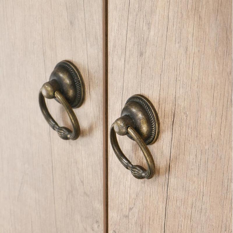Heavy Duty Retro Drawer Ring Pulls Zinc Alloy Multiple Vintage Styles for Bathroom Wardrobe Cabinet Home Decor