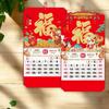 Roter Glücks-Traditionskalender Abreiß-Tageskalender Neujahr Heim-Büro-Dekor