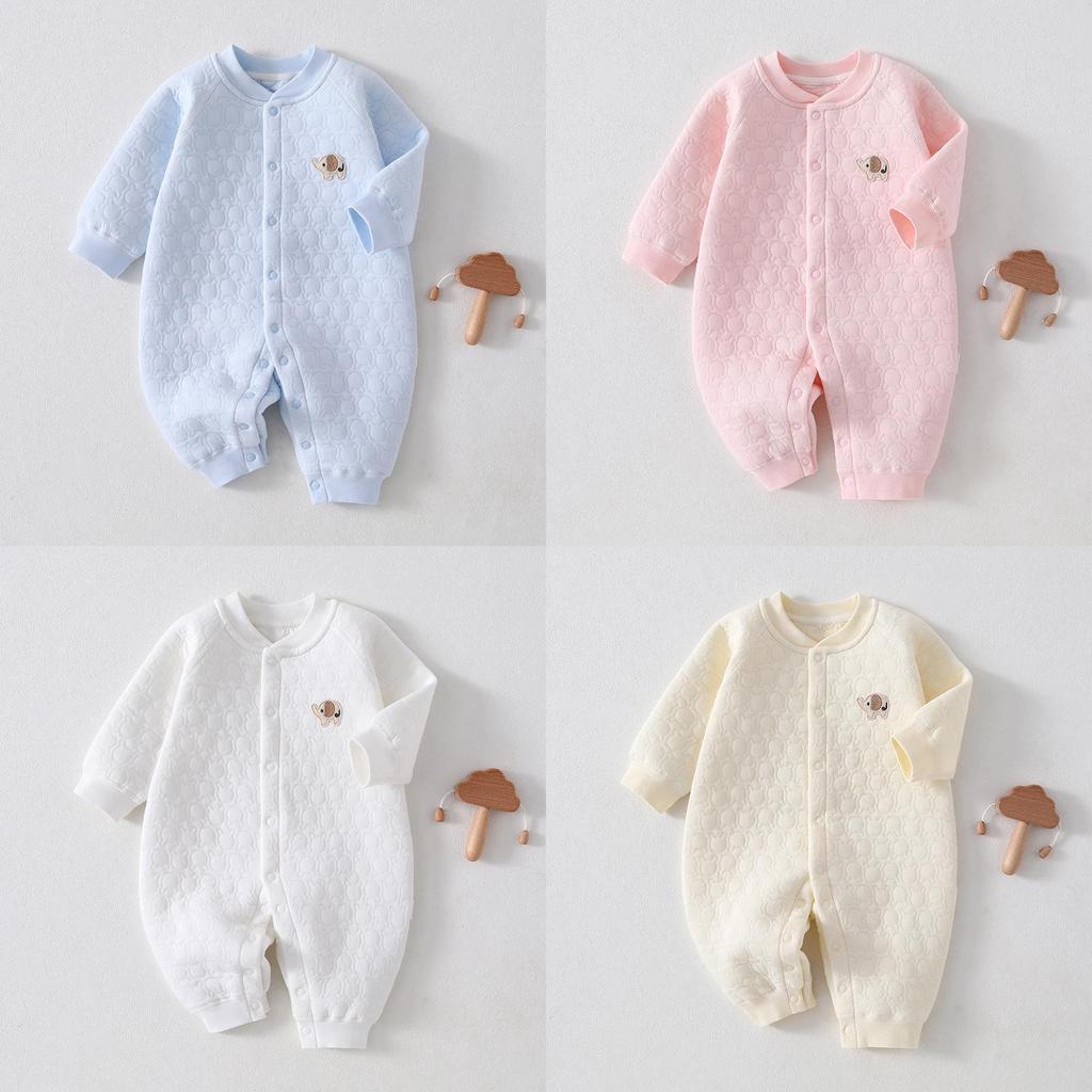 Baby Winter Three Layer Snowsuit With Cotton Padding For Newborns And Infants