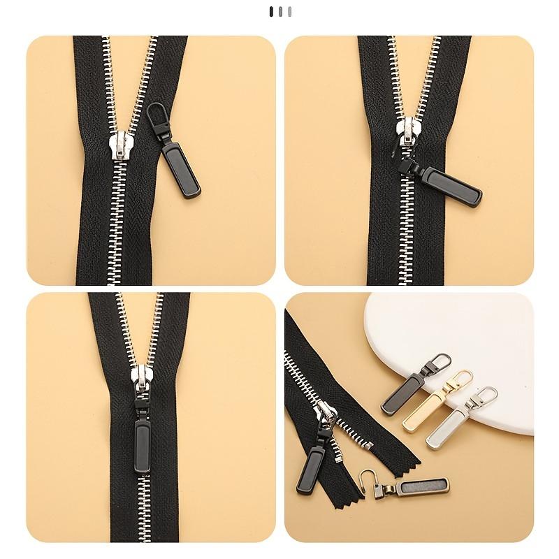 5 Pcs Detachable Metal Zipper Pullers For Zipper Sliders Head Zippers Repair Sewing Notions