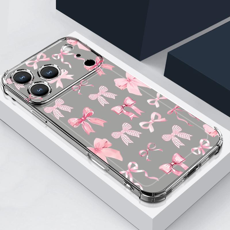 Cartoon Bear Pattern Phone Case For iPhone 17e 17 16 15 Pro Max 14 13 Pro 16 Shockproof Clear Soft Card Slot Pocket Back Cover