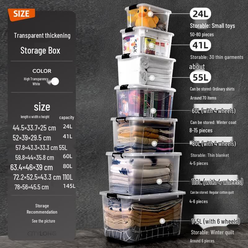 Xitianlong Transparent Thickened Storage Box