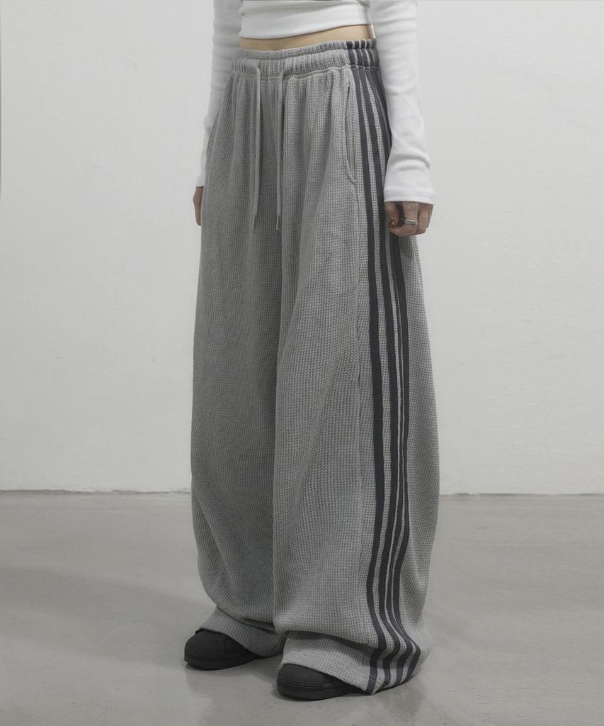 CHICKS Knitting-Like Track Pants Melange