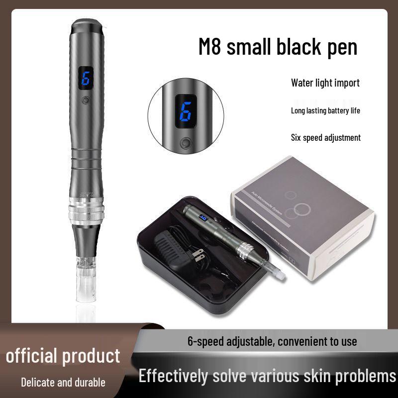 

Dr. Pen M8 MTS Black Electric Microneedle Device for Hair Growth, Acne Treatment, and Mesotherapy AU Plug with 20 Needles