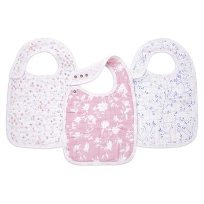 Och Haklapp Haklapp Japansk Babygåva Muslink bomull Tryckknapp Haklapp Set om 3 Mon Fleur 3 Delar ASNC30006J 3 Delar [Aiden Anay] [Autentisk Produkt] (x 1)