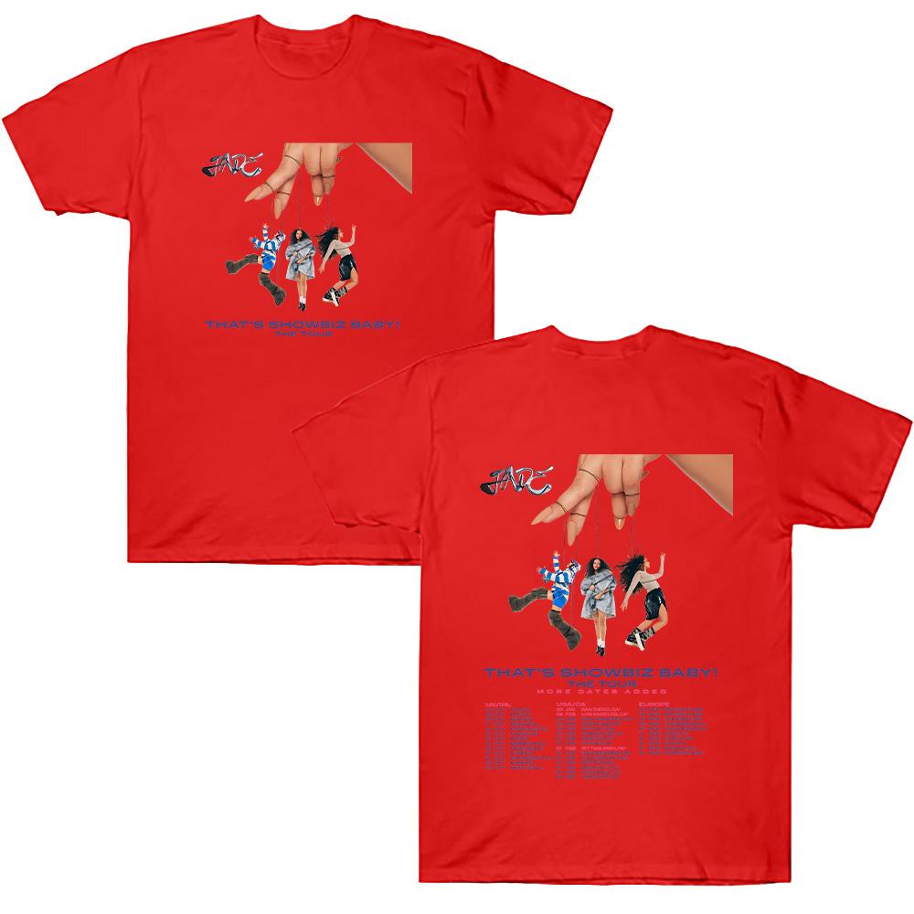 

That S Showbiz Baby! The Tour Tee Jade Thirlwall Fashion Clothing Casual Short Sleeve Top Women Men Cotton Soft T Shirts XXL червоний