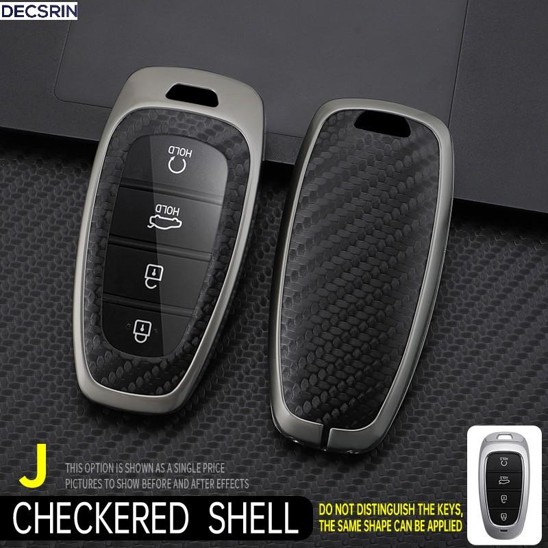 Zinklegierung+Leder Auto Schlüsselanhänger Hülle Fob Für Hyundai Sonata Sel Ev 6 Ev 8 IONIQ 5 Nexo DN8 Fe Tucson Sonata Staria NX4 Ioniq