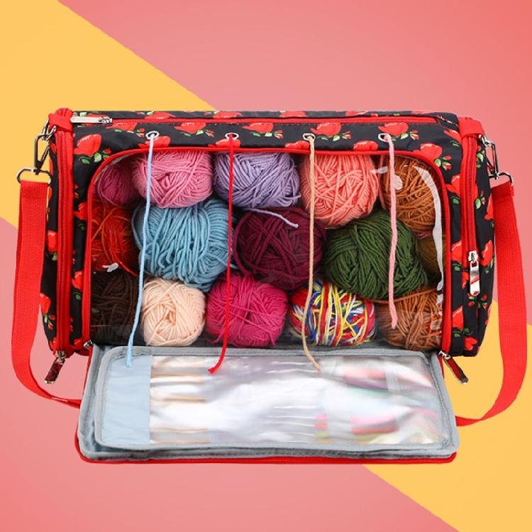 Yarn Storage Organiser Yarn Bag Lightiweght Crochet Tote for Crochet Hooks