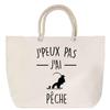 Beach Bag - PLANETEE - Fisherman I Can't - Rope Handle - Large Size - Cotton - Made In France