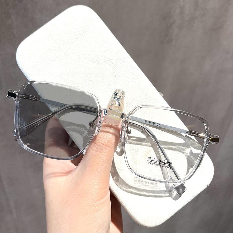 Luxury Pochromic Myopia Glasses Men Women Trendy Square Minus Diopter Eyewear Retro Discoloration Near Sight Eyeglasses