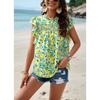 Female Summer Temperament Casual Printed Blouse Top