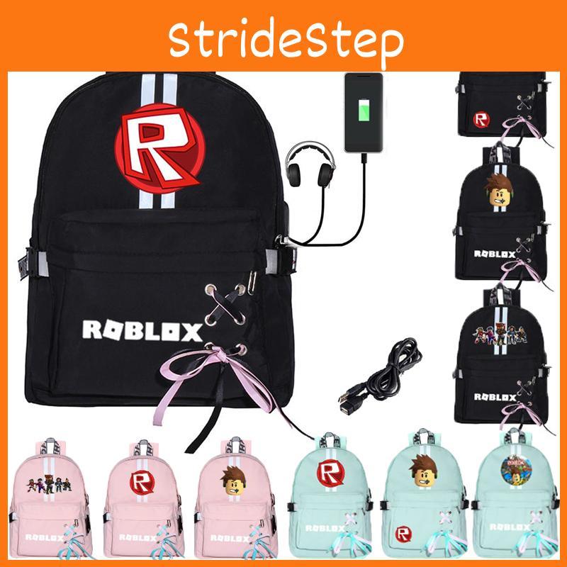 Roblox Print Backpack With Usb Charging Port And Large Capacity For Students And Travel