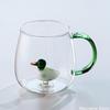 3D Animal Flower Built-in Glass High Borosilicate Glass Heat-resistant Transparent Glass Drinking Cup  Milk Coffee Juice Glass