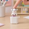 Finger Clicker Device 1/2Pcs Goat Keyboard Fidget Toy with Sound, Rechargeable Sheep Animal Push Button Toy, Decompression Keychain for Anxiety Relief