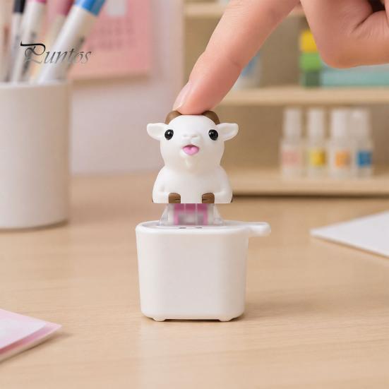 Finger Clicker Device 1/2Pcs Goat Keyboard Fidget Toy with Sound, Rechargeable Sheep Animal Push Button Toy, Decompression Keychain for Anxiety Relief
