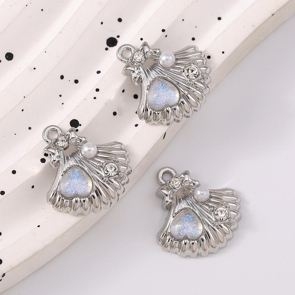 5pcs Fashion Gemstone Pearl Shell Pendants Charms for Jewelry Making Necklace Earrings Bracelet DIY Handmade Accessories