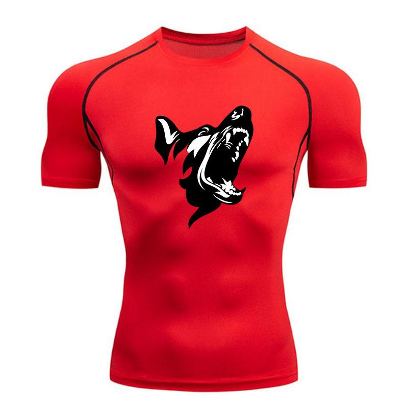 Men's Breathable Compression Athletic T-shirt, Roaring Angry