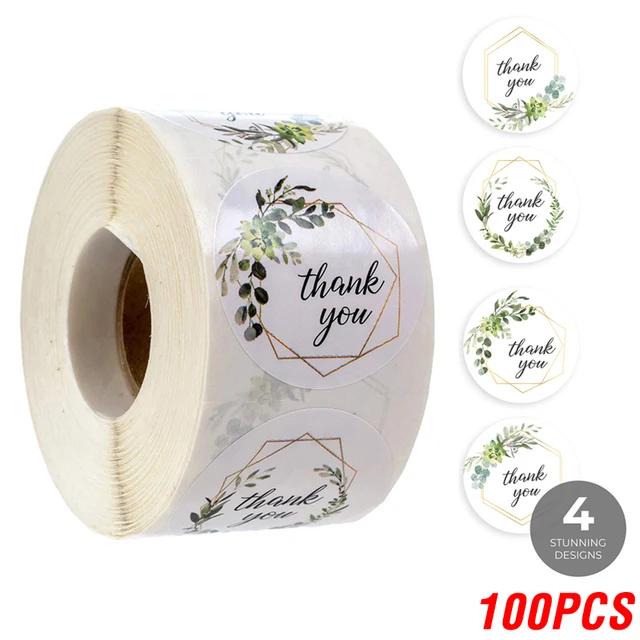 Nou 100-500 buc Autocolant Mulțumesc Plic Sigiliu Scrapbook Autocolant Inimă roz Autocolant rotund drăguț Papetarie Etichete autocolante