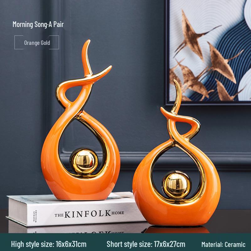 European Style Luxurious Ceramic Ornament for Home or Office Decor