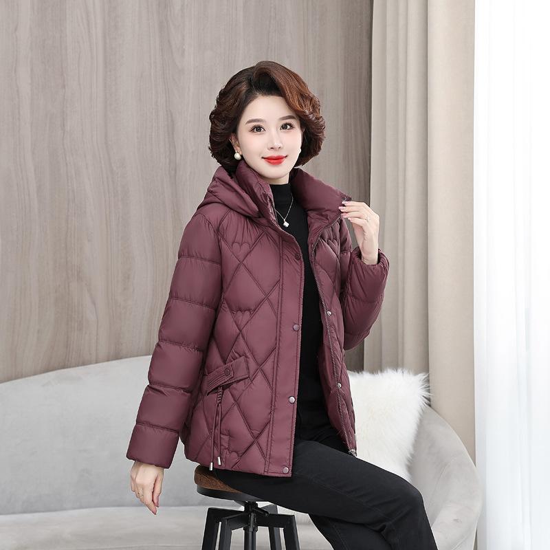 Fashion Hooded Down Padded Jacket, All-match Thin Padded Jacket, Short Padded Jacket, Age-reducing Winter Jacket