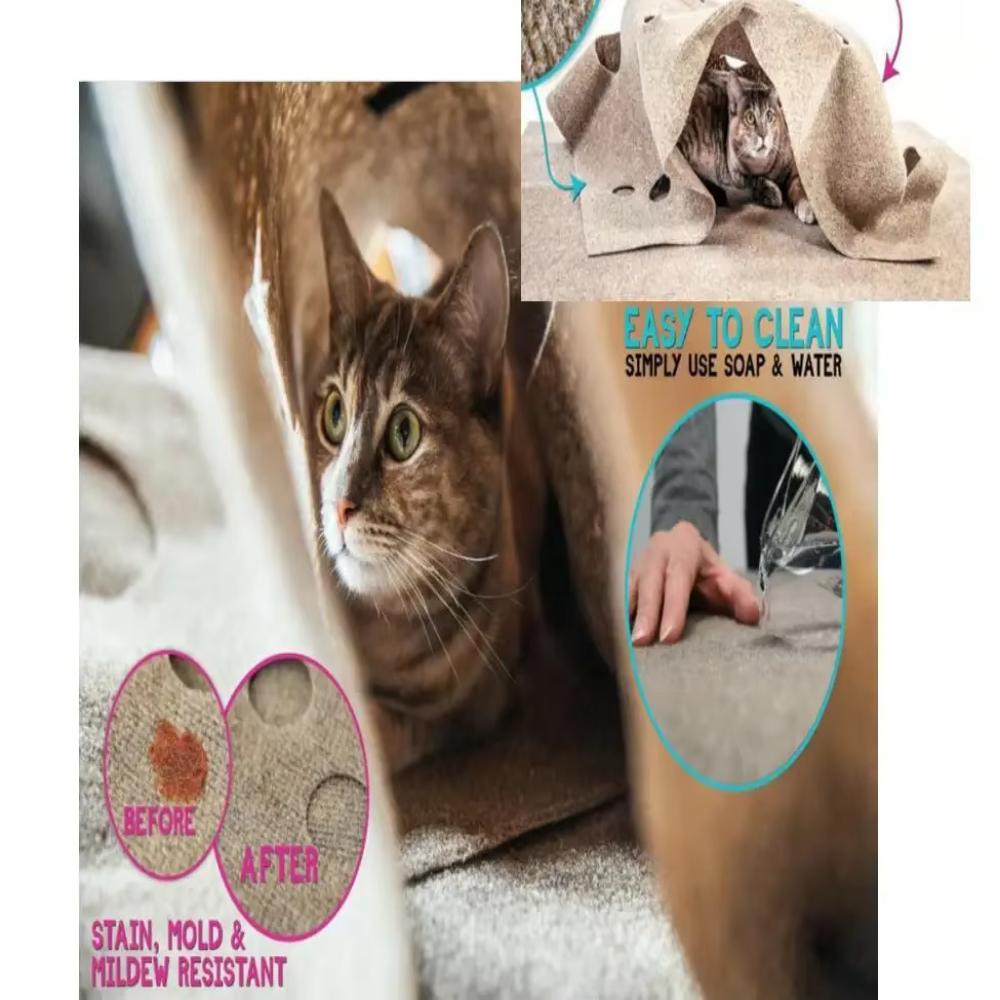 Bite-resistant Pet Toys Pad Felt Cloth Cat Scratching Pad Creative Cat Play Mat  Training Supplies