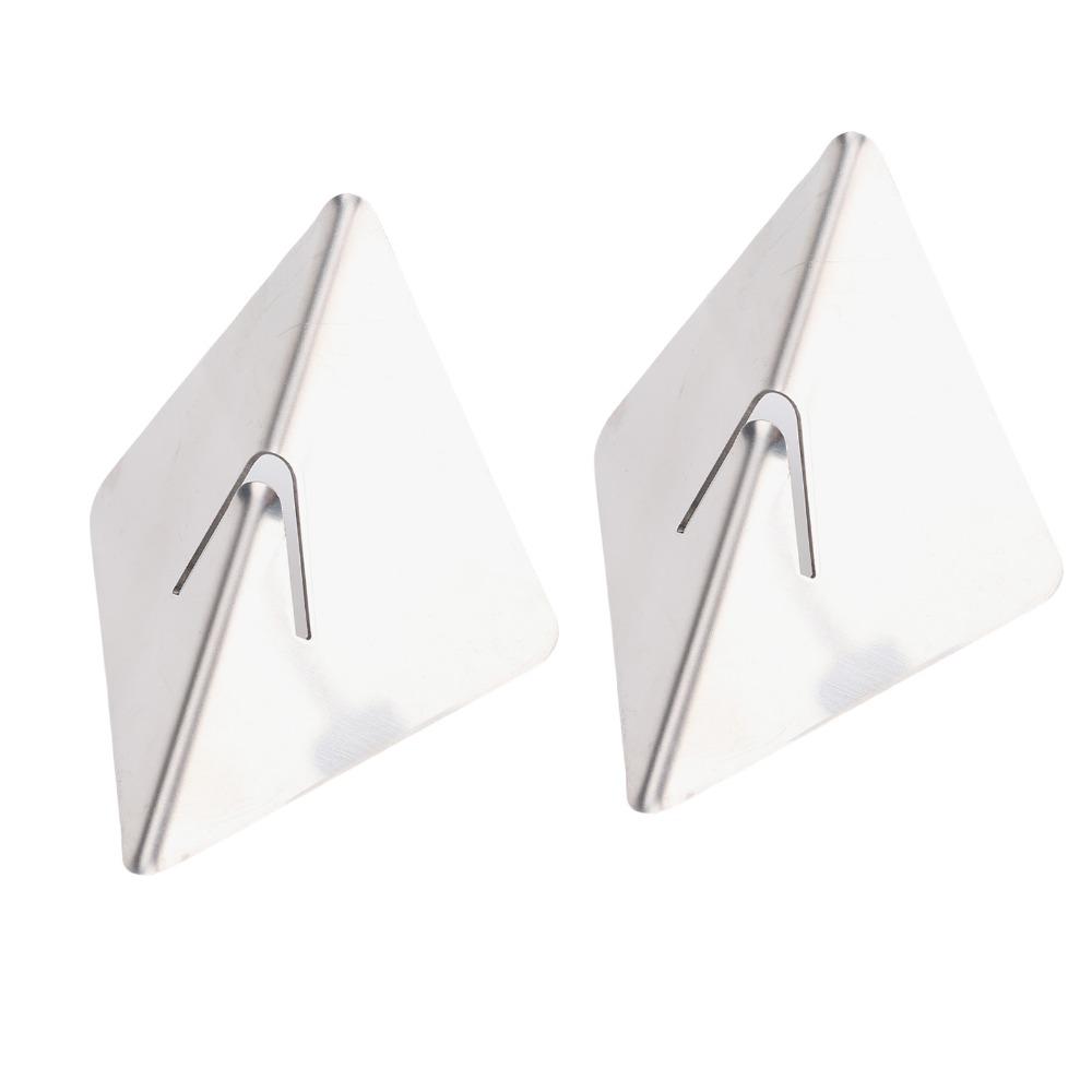 2pcs Durable Stainless Steel Table Number Holder Triangle Shape Place Card Holder Table Menu Stand Home