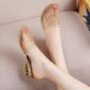 Summer Women Slippers Sexy Mesh Mules Indoor Home Slides Square Toe Female Shoes Outdoor Clogs Beach Sandals Flip Flops 43