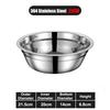 New Round 304 Stainless Steel Bowls Thicken Multiple Sizes Prep Bowls Serving Bowls