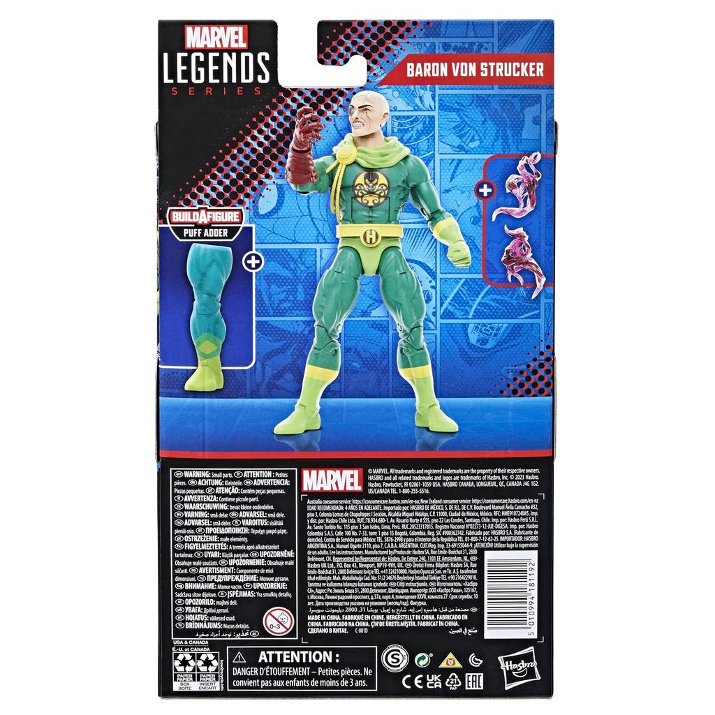 Hasbro Marvel Legends Baron von Strucker Marvel Classic Comics Action Figure Authentic Series 6-inch (15 cm) F6613,