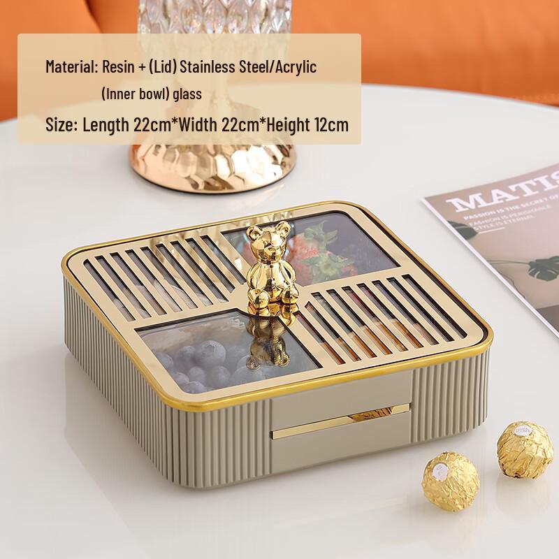 

Elegant Home Snack & Fruit Tray with Lid