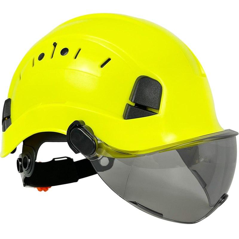 CE Bau Schutzhelm Mit Schutzbrille Visier ABS Harte Hut ANSI Industrielle Arbeit Kopf Schutz Rettung