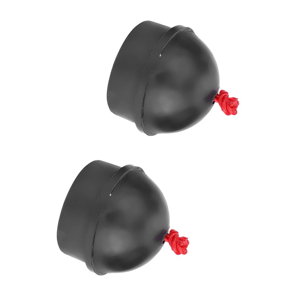 2pcs No Slip Cue Tip Chalk Billiard Pool Cue Chalk Holder with Cord for Snooker Pool (Black)