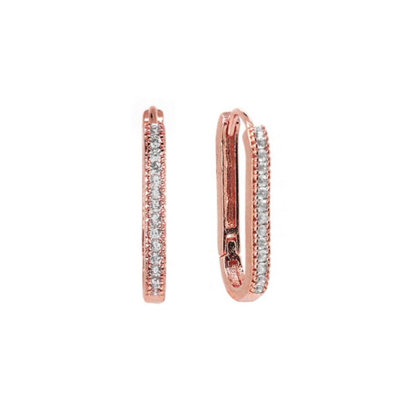 Shertz Oval Cubic Onetouch Earring (14k) SHER0011