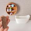 1Pcs Diy Wall Cabinet Decor Dollhouse Mini Bath Tub Model Storage Rack Ornament Pretend Food Play Miniature Doll Accessory