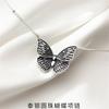 New Thai Silver Retro Butterfly 925 Sterling Silver Jewelry Personality Niche Design Temperament Exquisite Necklaces TYB377