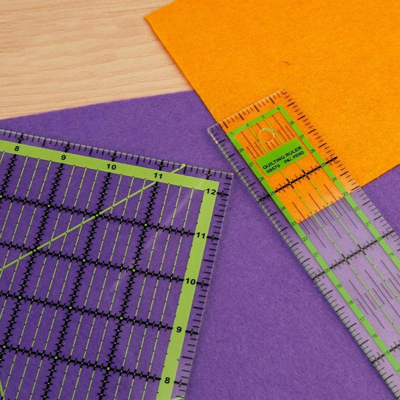Acrylic Quilting Ruler Patchwork Ruler Sewing Ruler Multifunctional Fabric Cutting Ruler Sewing Supplies for Craft