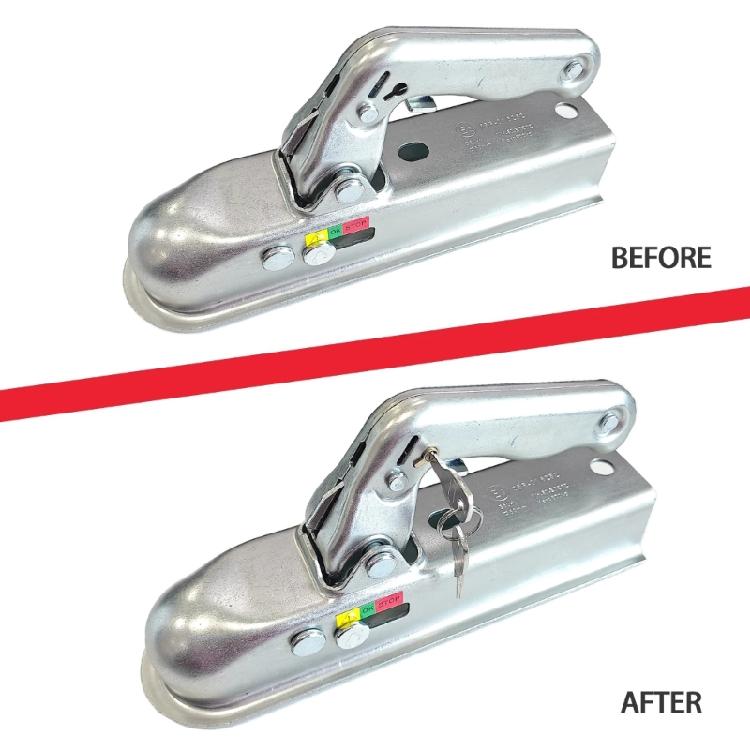 Anhängerschlösser 2 Schlüssel Schnelle Montage Kein Werkzeug Erforderlich Korrosionsbeständiges Kupfermaterial Für Anhänger Lkw Wasserfahrzeuge