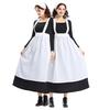 Halloween Maid Costume Set Includes French Maid Apron Maid Dress and Headscarf Set for Women, Kitchen Cooking Apron