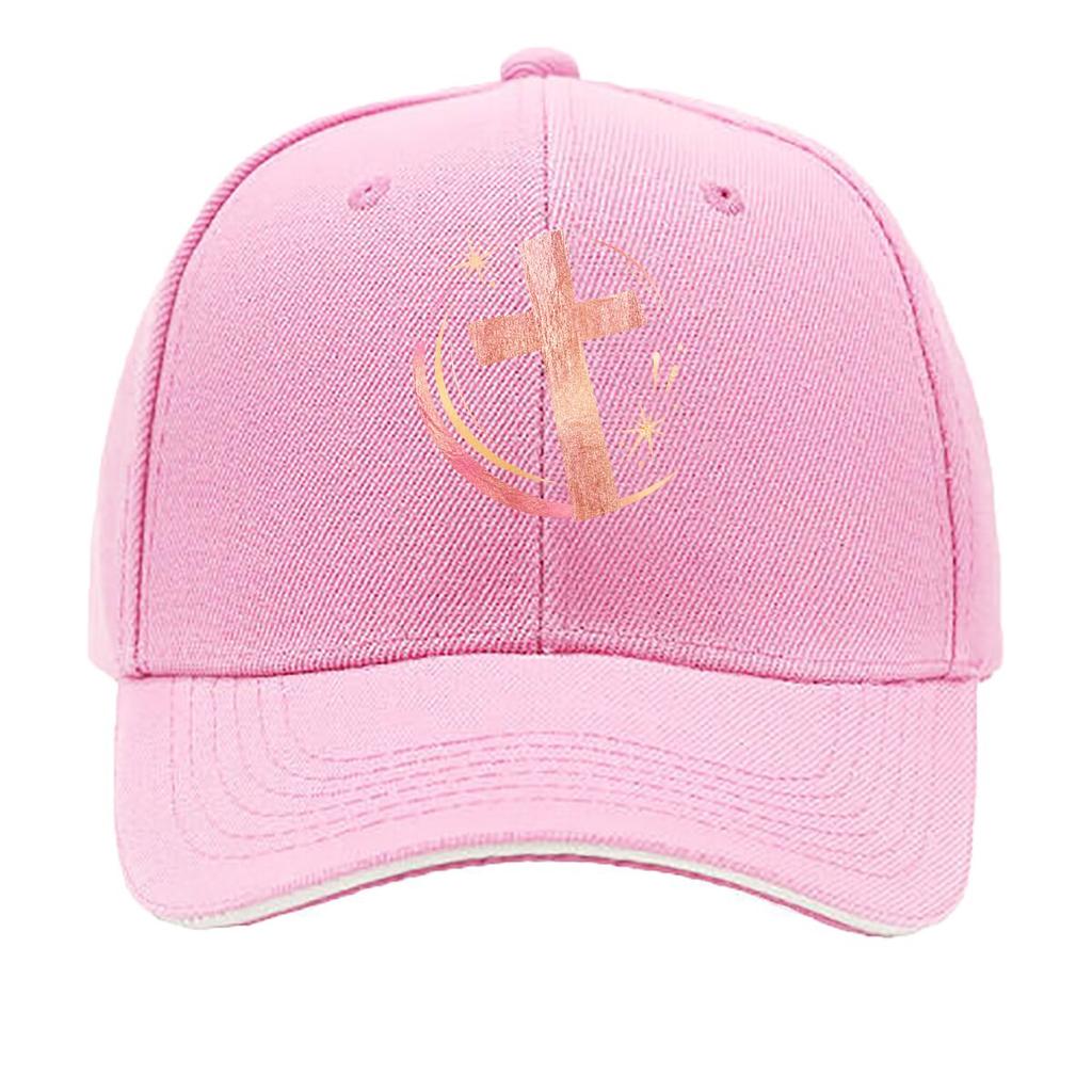 Modern Glitter Cross Faith Emblem Sandwich Baseball Cap Sun Cap Outdoor Workouts Hat