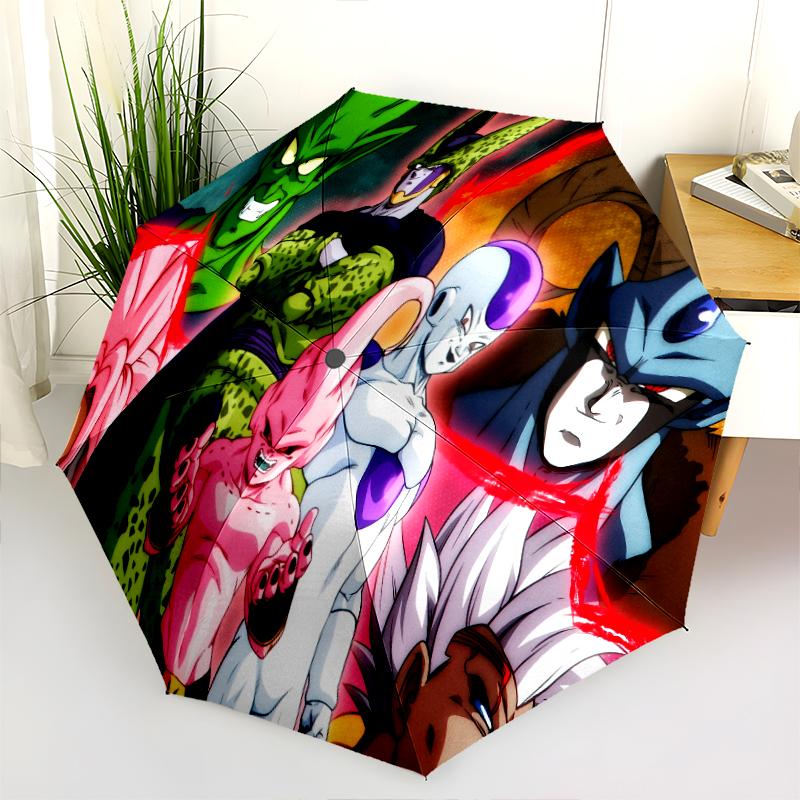Dragon Ball pattern, automatic folding umbrella, portable and foldable design, 8 ribs, a Christmas or birthday gift.
