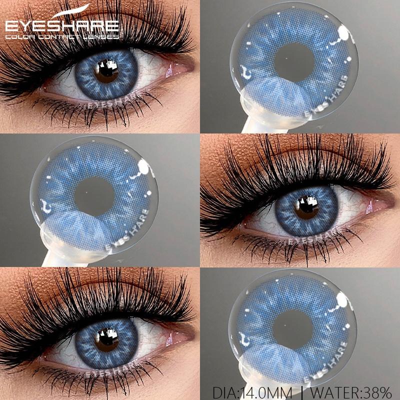 1 Pair Colored Pupils for Brown Color Eyes Green Eye Contacts Cosmetics Natural Blue Eye Lenses for Makeup Gray Pupils