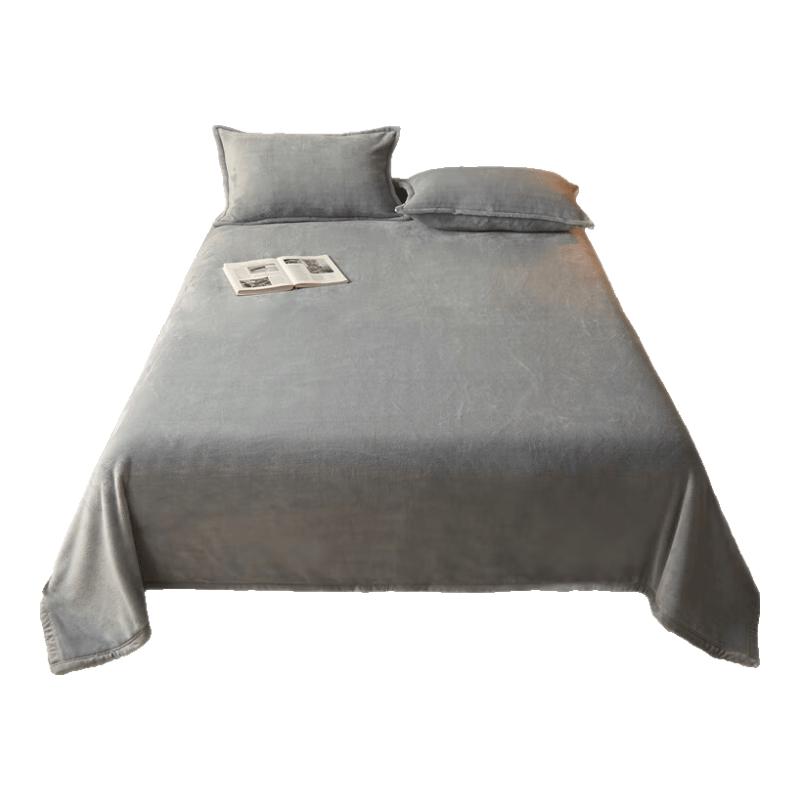 Muji Style Milk Velvet Winter Bed Sheet 160x230cm (fits 0.9m/1.2m bed)