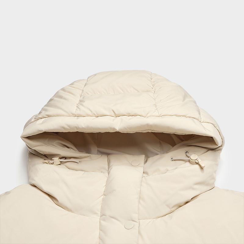 Fila Original Trendy Versatile Soft Comfortable Warm Loose Short Down Jacket Women Jacket Wheat-Straw F51W549905FBG